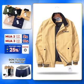 Áo khoác kaki nam hàng hiệu cao cấp SPMPAKK68 nhiều màu, dáng ôm, phối bo tay, đủ size chọn lựa - PigoFashion