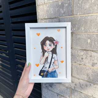 Vẽ chibi a5 quà tặng theo yêu cầu