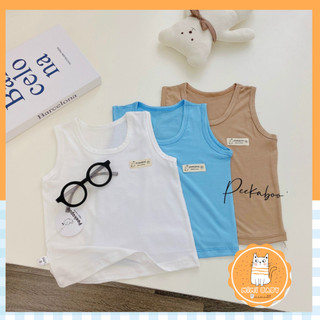 Áo thun ba lỗ trơn Peekaboo cho bé có nhiều màu sắc lựa chọn, cho bé từ 6-16kg, MIMI20
