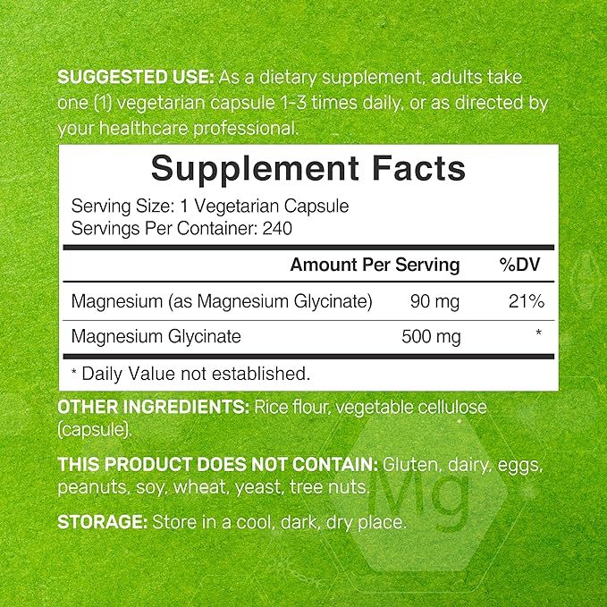 Deal Supplement Magnesium Glycinate 1000mg Với Vitamin C - Viên uống bổ sung Magie hỗ trợ cơ bắp