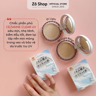 [Nhập khẩu] Phấn phủ kiềm dầu Cezanne UV Clear Face Powder 10g