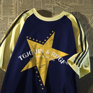 Áo thun nbot ba sọc in hinh local brand ulzzang 100% cotton-y1037 20240428
