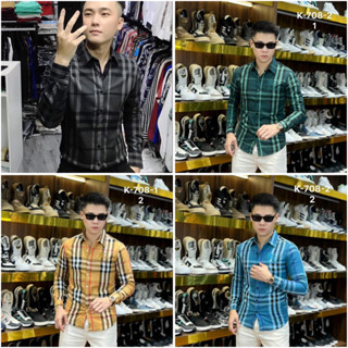 Áo sơ mi nam dài tay bbr , kẻ sọc nhỏ nhiều màu caro ,chất liệu cotton thoáng mát, không nhăn, không bai xù