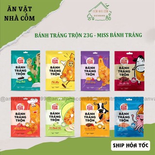 Bánh tráng trộn 23g vị sate bò, gà quay, sate tôm, chanh sả, phô mai, rong biển, miss bánh tráng