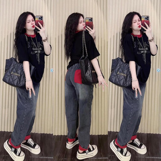 ( SẴN HCM ) SET JEAN BAGGY CỔ BO MI NA LO