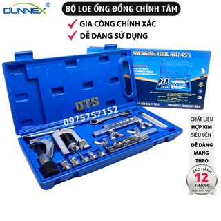 Bộ loe ống đồng chính tâm DUNNEX 2 kẹp có dao cắt, bộ lã ống đồng đồng tâm, bộ nong loe sửa điều hòa, máy lạnh CT-278