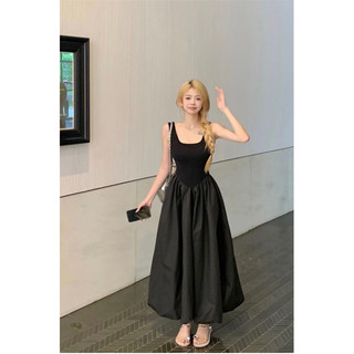 🌸ONEC 🌸ĐẦM MIDI TÍM/ ĐEN GÂN SÁT NÁCH PHỐI TÙNG XÒE
