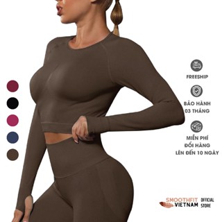 Áo Dài Tay Tập Gym Nữ - Chất Liệu Dệt Cao Cấp SmoothFitVN AD 6600 Co Dãn 4 Chiều - Tập Gym, Yoga, Pilates