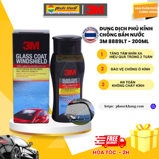 Dung dịch chống bám nước kính xe 3M 08889 LT 200ml