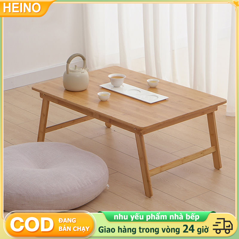 𝑯𝑬𝑰𝑵𝑶 Bàn Gỗ Gấp Gọn di động ngồi giường ngồi bệt Bàn Gấp Trượt Máy Tính Sách Vở Bàn Học Tại Nhà