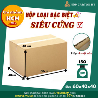 Combo 10 thùng carton 60x40x40 thùng to chuyển nhà, đóng hàng size lớn giá xưởng - Hộp carton HT HCM