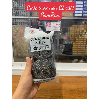 Miếng cước chùi nồi, cước inox nén hàng SamRan