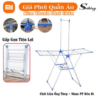 Giá phơi quần áo gấp gọn sothing xiangwu thông minh - giá phơi đồ thông minh ống thép chắc chắn nâng hạ dễ dàng