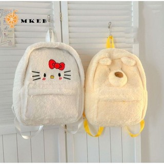 Balo lông mịn size lớn mèo Hello Kitty và gấu Pooh