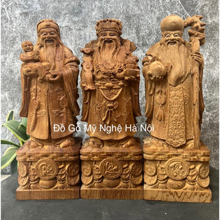Bộ tượng tam đa Phúc lộc Thọ gỗ ngọc am