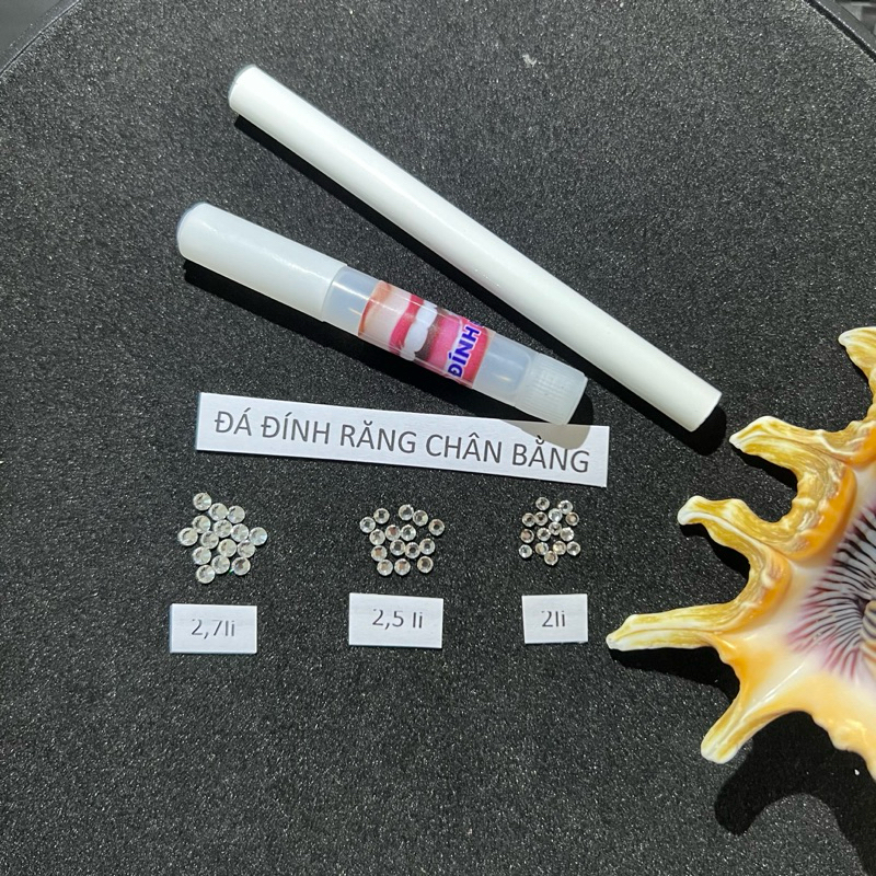 20 Viên Đá Đính Răng, Dán Răng Tặng Kèm Keo Và Bút