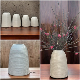 Bình chuông gốm Bát Tràng men trắng tiêu nhiều kích thước - Bình lọ cắm hoa dáng chuông hot hit Decor trang trí