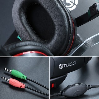 Tai Nghe Chụp Tai TUCCI X6 Gamming, nghe nhạc PC, Laptop