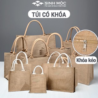 Túi cói, túi đi biển, túi chống nước, Túi có khóa, Sinh Mộc (Có khóa)