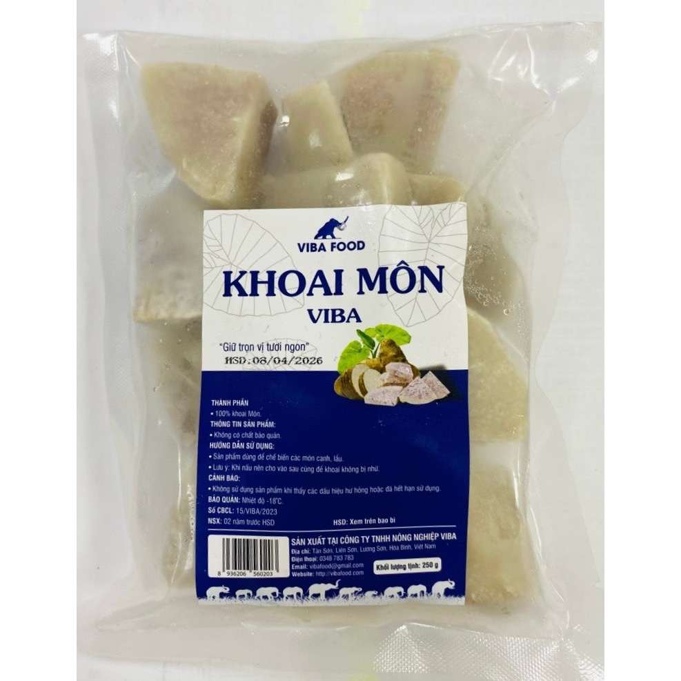 Khoai môn gọt vỏ Viba gói 250gr, khoai môn sơ chế sẵn cấp đông tiện lợi [HN giao hàng hỏa tốc] - Ảnh 2