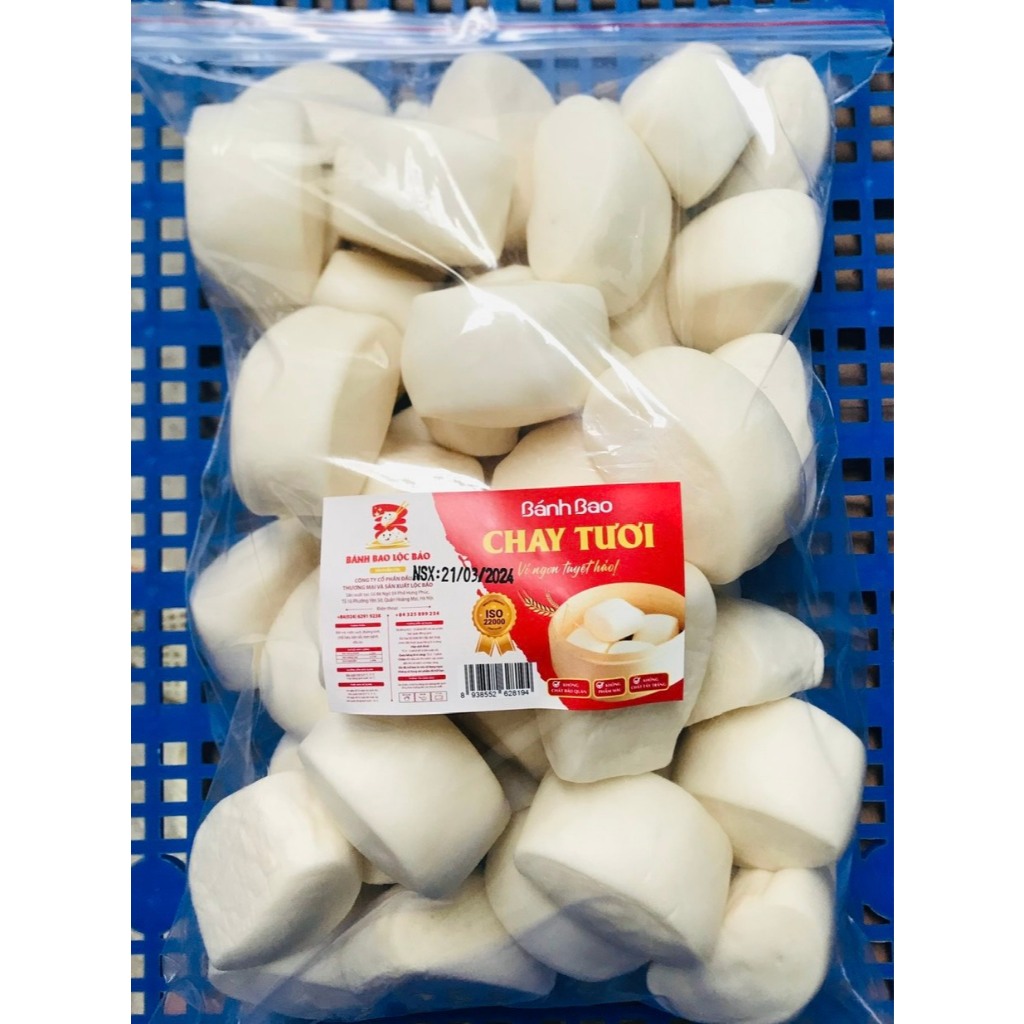 Bánh bao chay tươi thương hiệu Lộc Bảo gói 1kg (50 cái) [HN giao hỏa tốc] - Ảnh 2