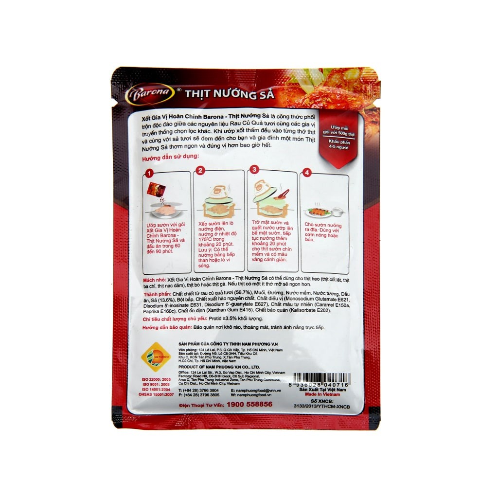 Xốt gia vị thịt nướng sả Barona gói 80g  [Hà Nội giao hỏa tốc] - Ảnh 6