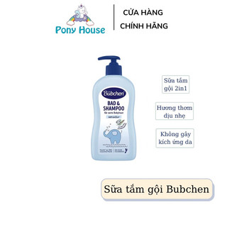 Sữa Tắm Gội Bubchen Cho BéTừ Sơ Sinh, Cho Da Nhạy Cảm HƯơng Hoa Thơm Mát có vòi tiện lợi 400ml
