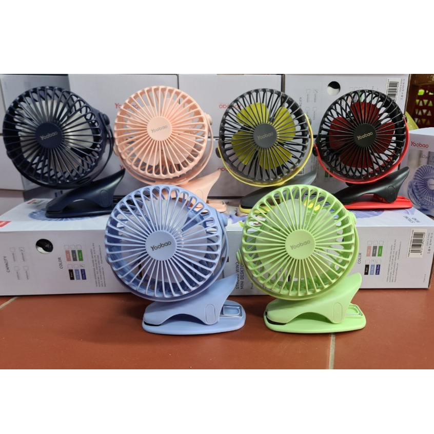 Quạt kẹp cầm tay mini tích điện Yoobao