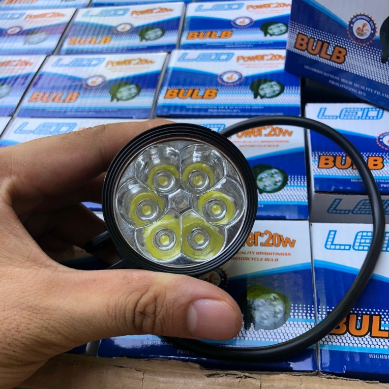 Đèn Trợ Sáng L6 Ngắn 3 Chế Độ Gắn Xe Máy,Xe Điện