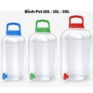 Bình đựng nước suối, bình pét 10lit ,15lit ,20lit