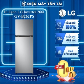 Gv-b262ps - tủ lạnh lg inverter 266 lít gv-b262ps - giao toàn quốc