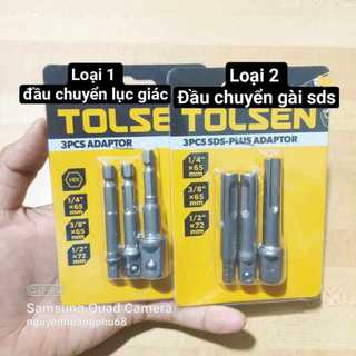 Bộ 3 đâu chuyển đầu lục giác đầu gài đầu khoan đầu vít sang đầu bulong Tolsen
