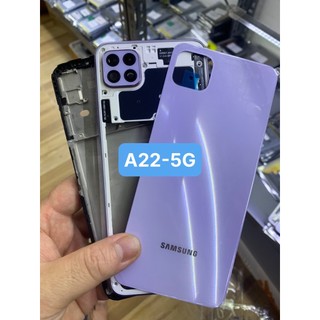 Full Bộ xương vỏ zin Samsung A22 - 5G / Gồm khung xương, lưng, viền, phím volume, khay sim, kính cam.