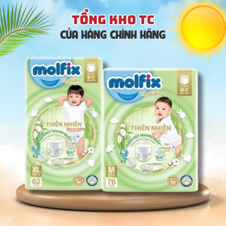 Tã/Bỉm Quần Molfix Gói Cực Đại Tiết Kiệm Giá Cực Tốt - Đủ Size M76/L68/XL62/XXL56 - MẪU MỚI CẢI TIẾN 2024 NEW