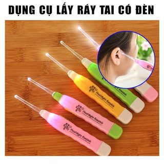 Dụng cụ lấy ráy tai đa năng cho trẻ em, dụng cụ lấy ráy tai có đèn LED, lấy ráy tai có đèn phát sáng
