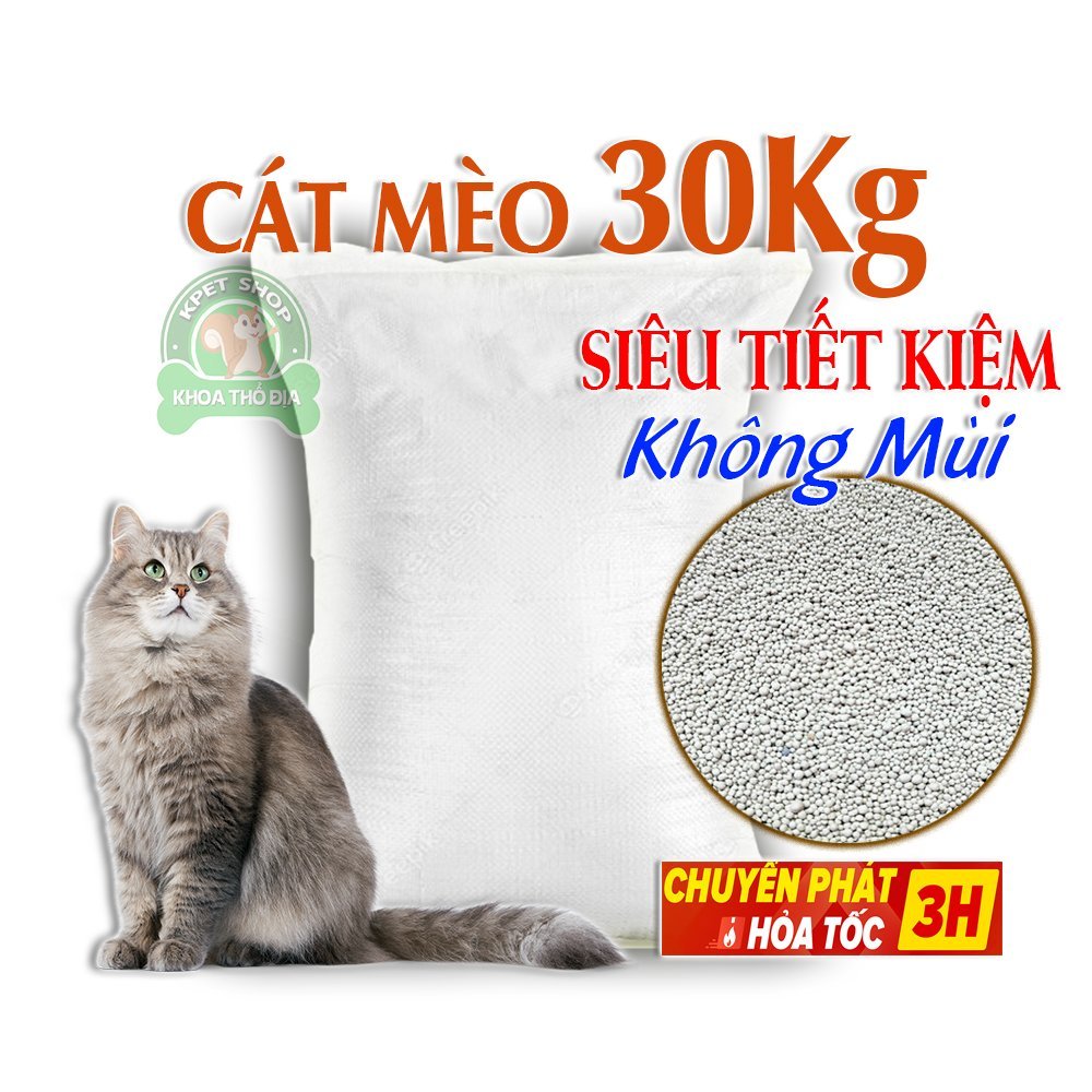 Cát mèo Việt Nam - Bao 30kg giá rẻ - Hoả tốc HCM