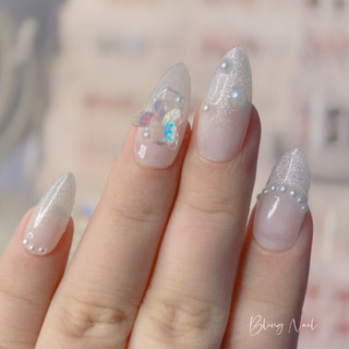 Móng úp thiết kế tráng gương sơn mắt mèo Blingnail N247