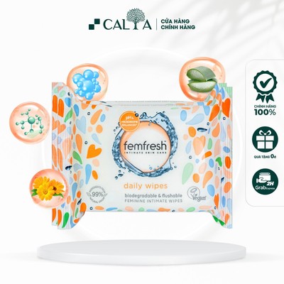 Khăn Ướt Vùng Kín Femfresh Nhỏ Gọn, Tiện Lợi, An Toàn 10 Tờ/25 Tờ