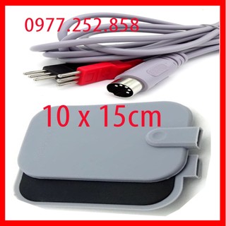 Combo Tấm cực cao su và dây dùng cho máy dds,tấm miếng điện cực khô máy dds, miếng tiếp điện âm- Phụ kiện máy dds