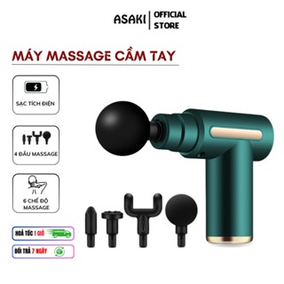 Máy Massage Cầm Tay ASAKI Mát Xa Cổ Vai Gáy 6 Chế Độ Sạc Tích Điện Giảm Đau Cứng Cơ