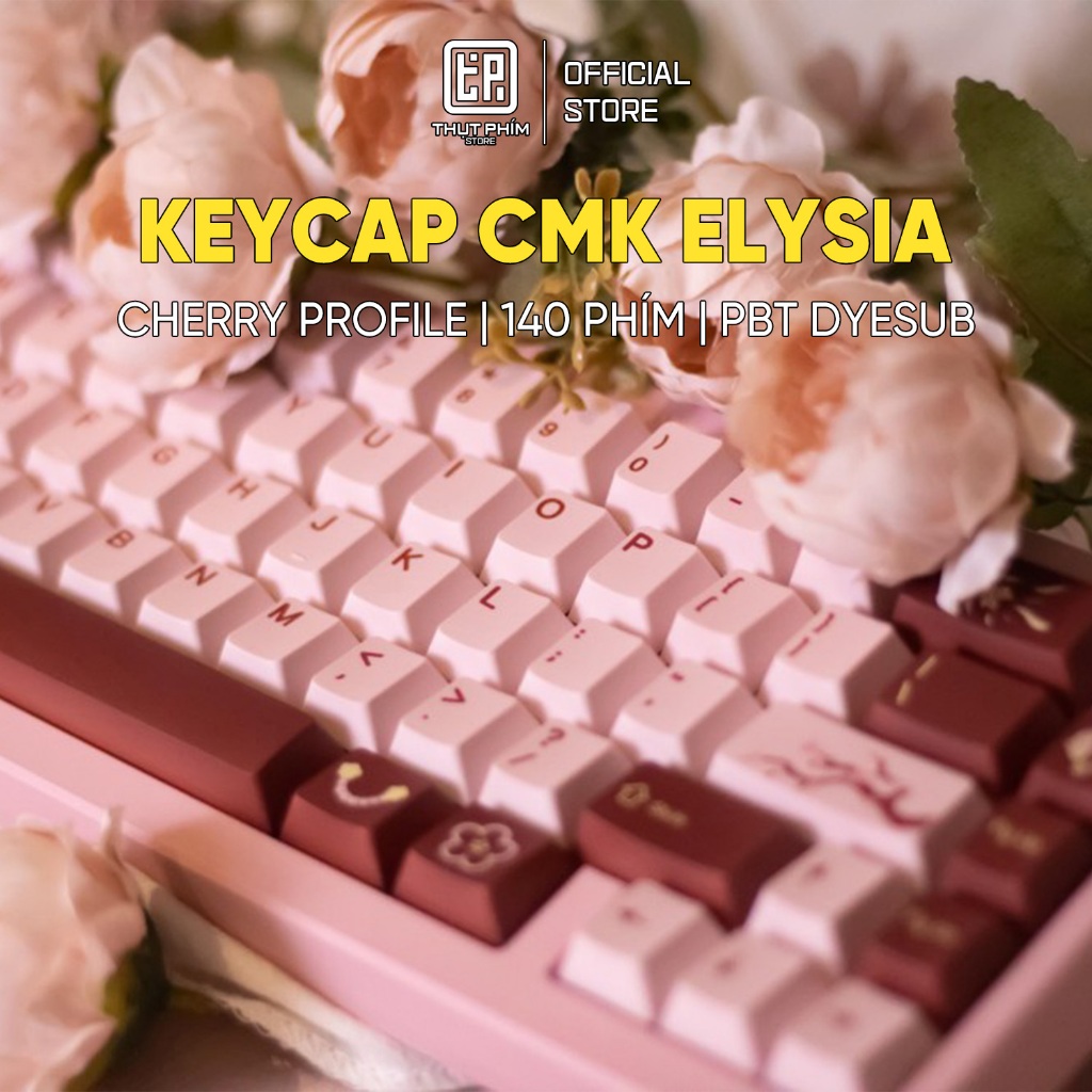 Keycap CMK Elysia Honkai Impact 3 (Cherry profile/140 phím/PBT Dyesub) – Thụt Phím Store