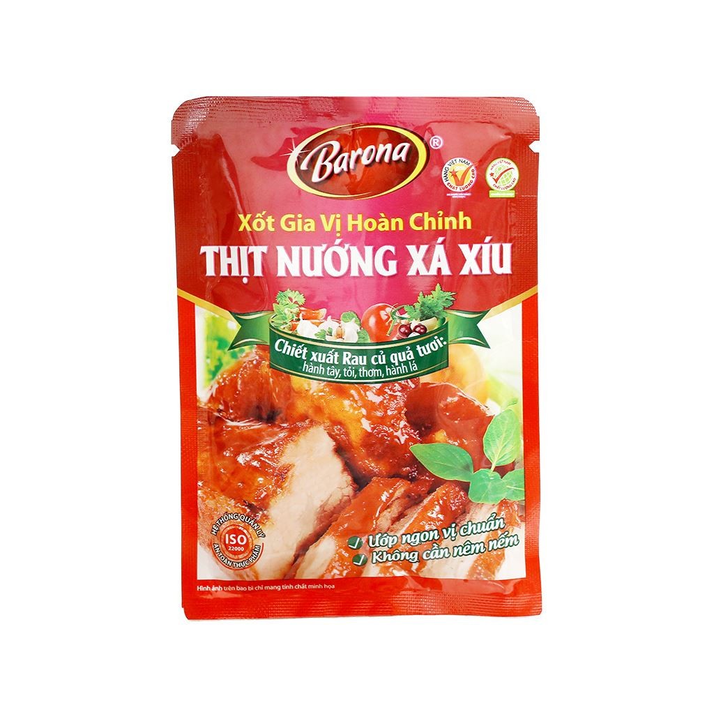 Xốt gia vị ướp thịt nướng xá xíu Barona gói 80g  - Xốt gia vị hoàn chỉnh [HN giao hàng hỏa tốc] - Ảnh 2
