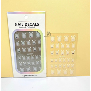 sticker dán móng hình mèo 3D trang trí móng