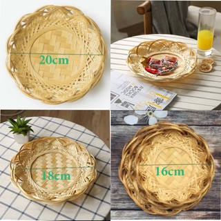Mẹt tre đĩa tre viền cánh sen decor , đựng đồ ăn, quán ăn, quán cafe, trang trí chụp ảnh
