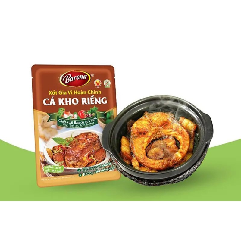 Xốt gia vị hoàn chỉnh cá kho riềng Barona gói 80gr [HN giao hàng hỏa tốc] - Ảnh 2