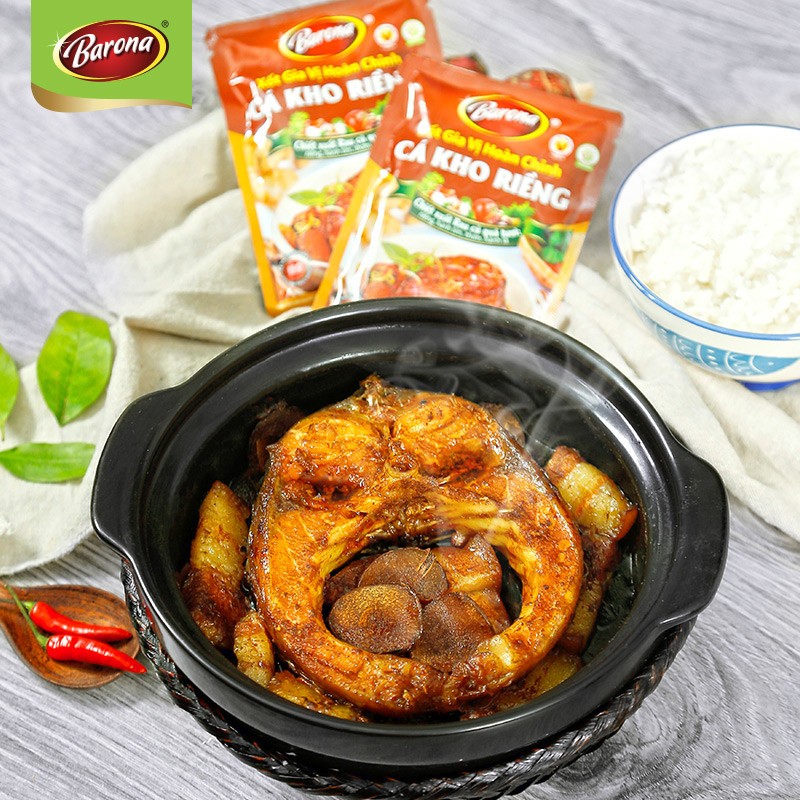 Xốt gia vị hoàn chỉnh cá kho riềng Barona gói 80gr [HN giao hàng hỏa tốc] - Ảnh 4