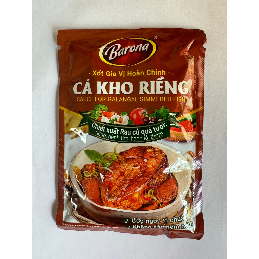 Xốt gia vị hoàn chỉnh cá kho riềng Barona gói 80gr [HN giao hàng hỏa tốc] - Ảnh 3