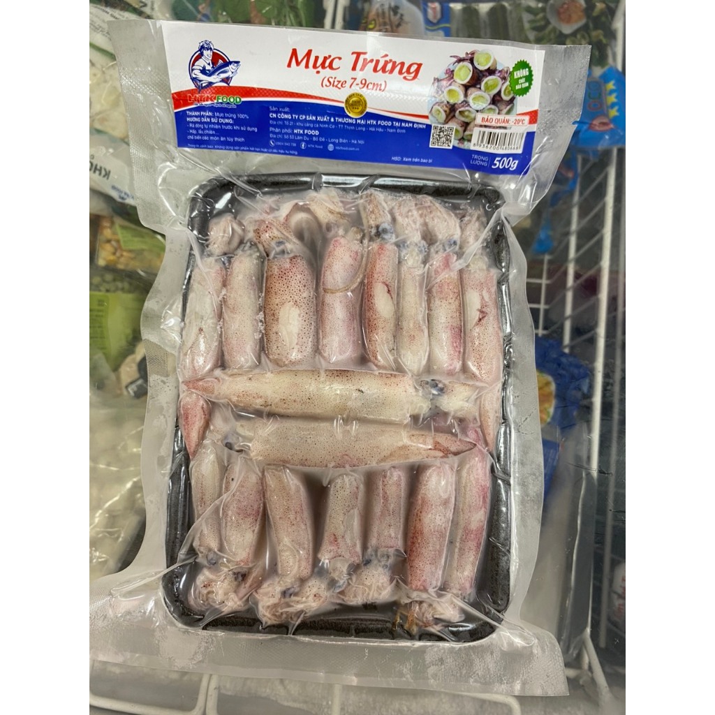 Mực sim trứng HTK khay 500gr size 7-9cm [HN giao hàng hỏa tốc] - Ảnh 2