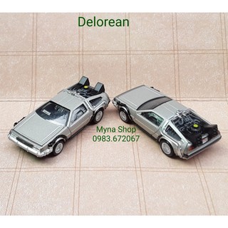 Đồ chơi mô hình tĩnh xe tomica không hộp, Delorean, premium unlimited No.07