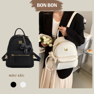 Balo kèm móc gấu xinh xắn, kèm móc gấu, size trung